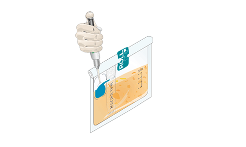 用 BagPipet 移取滤液