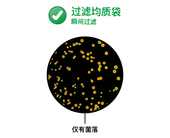 为什么要使用带滤膜的均质袋？- 结果